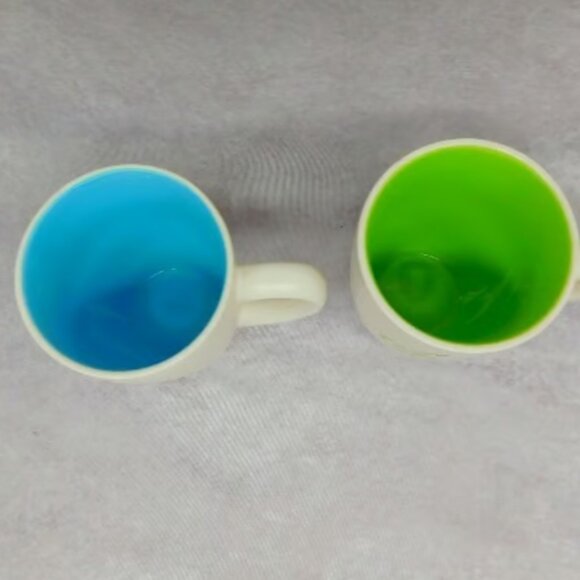 Only at Hallmark Ceramic Cup Embossed Easter Bunny Mugs two 12 oz Cups - Picture 2 of 6